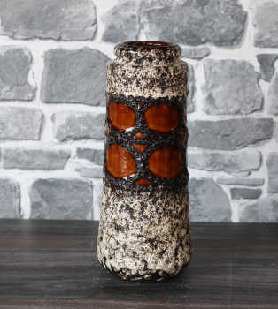 Scheurich Vase / 206-26 / 1970er Jahre / WGP West German Pottery / Keramik Lava Glasur Design